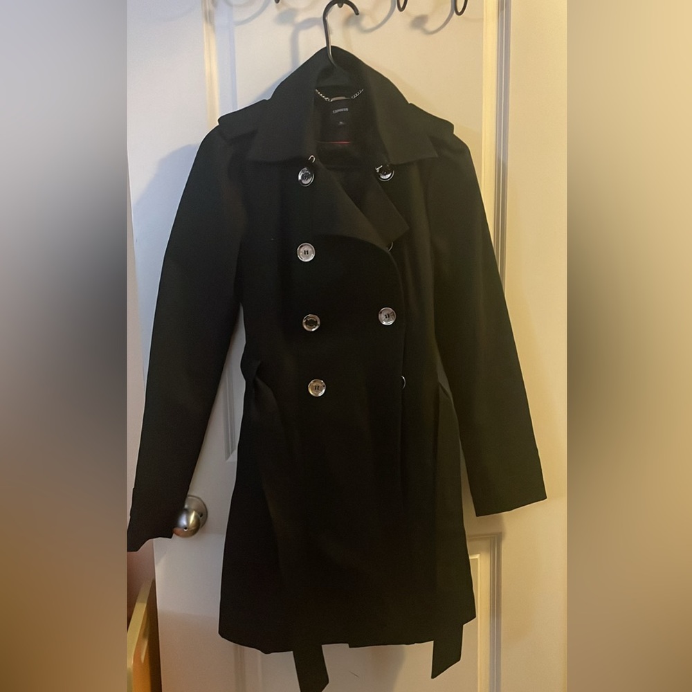 Express trench coat, black— never worn!